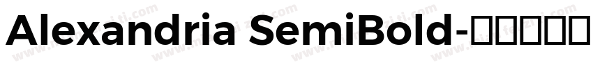 Alexandria SemiBold字体转换